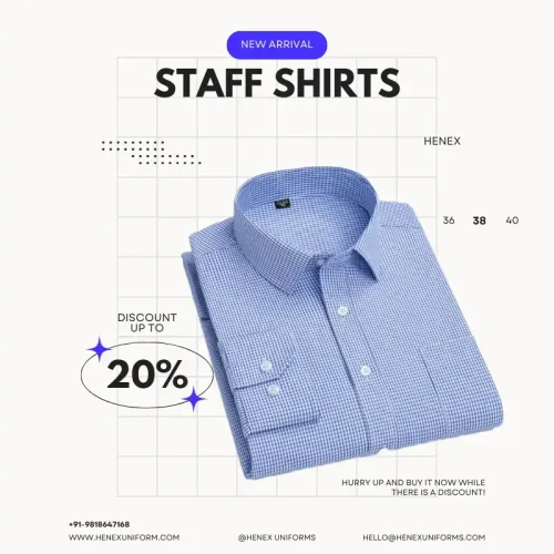 Professional staff uniform shirt by Henex Uniform – durable school and corporate workwear manufacturer.